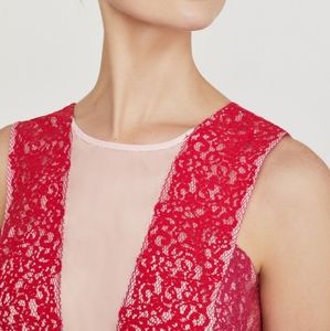 bcbg floral lace handkerchief dress